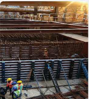 Vertical circular wall formwork at Gurgaon